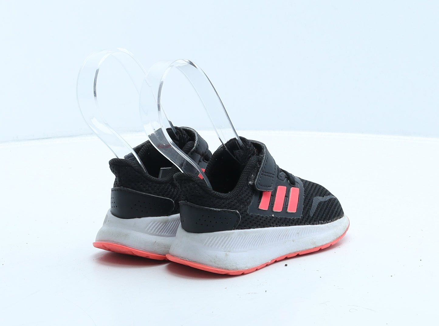adidas Girls Black Leather Trainer UK 4 20