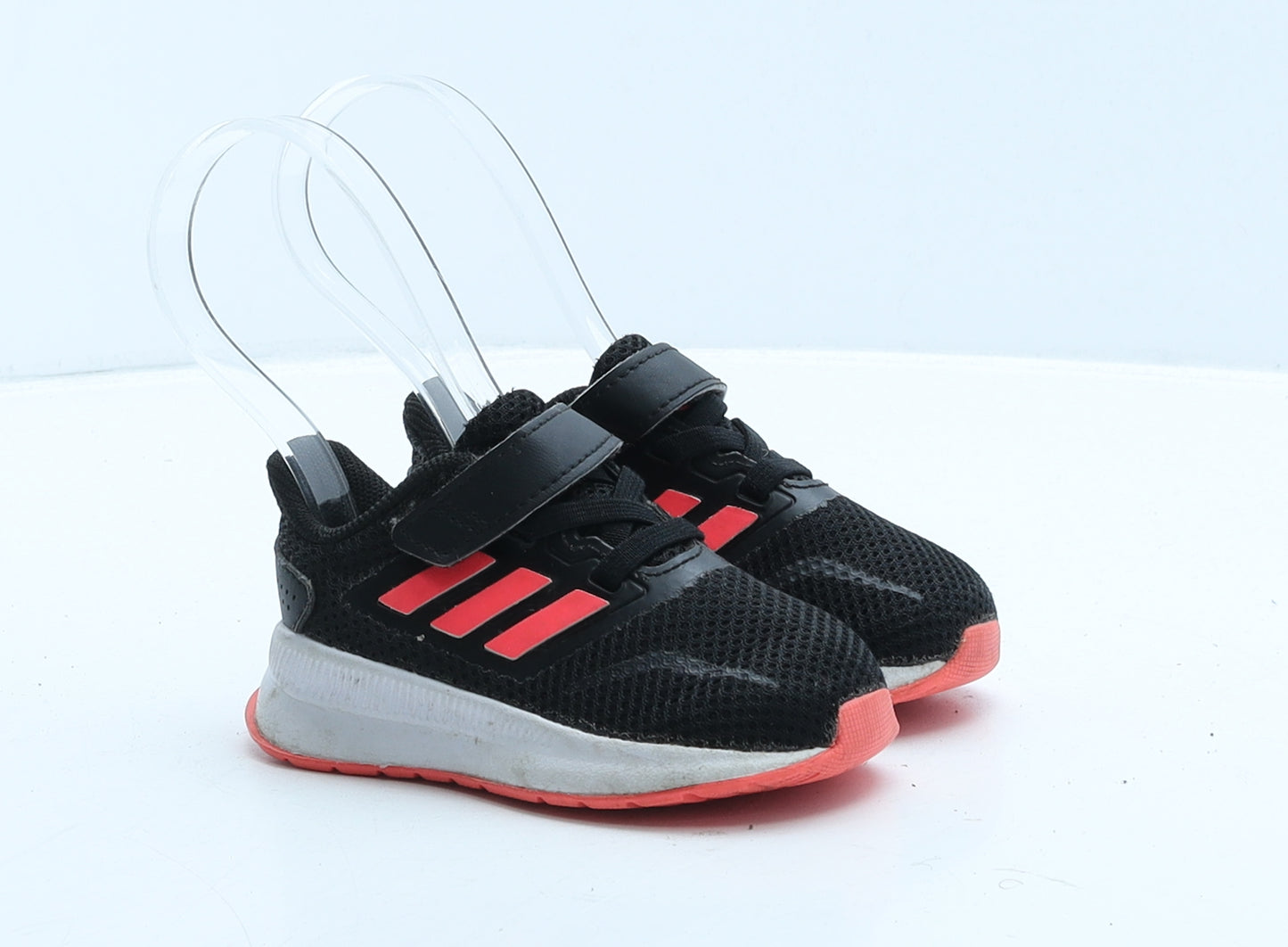 adidas Girls Black Leather Trainer UK 4 20