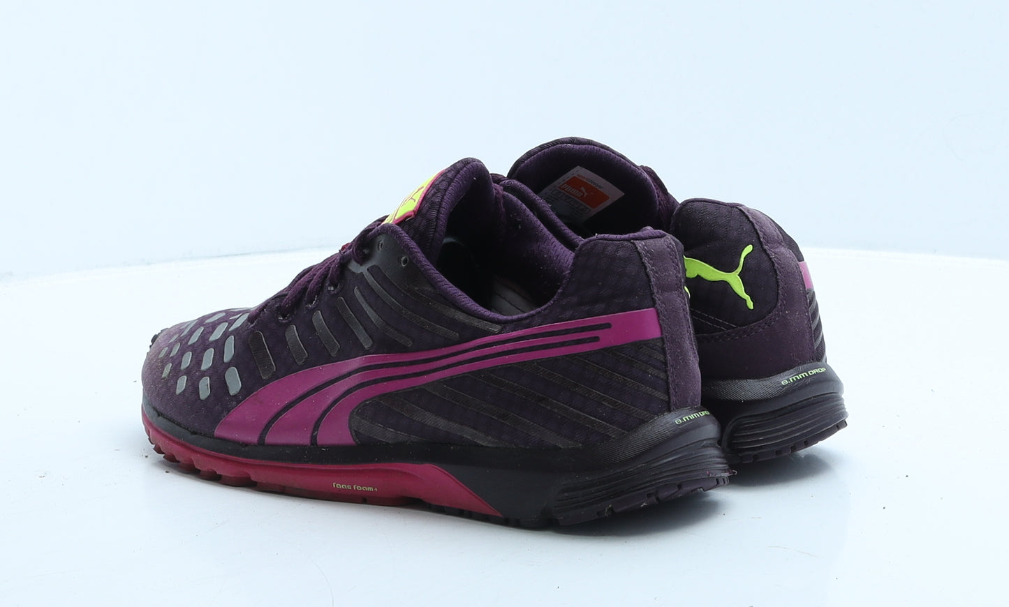 PUMA Womens Orange Geometric Polyester Trainer UK 6.5 40