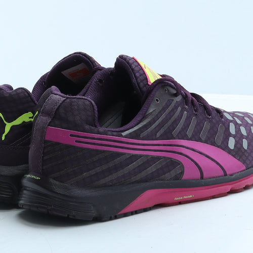 PUMA Womens Orange Geometric Polyester Trainer UK 6.5 40