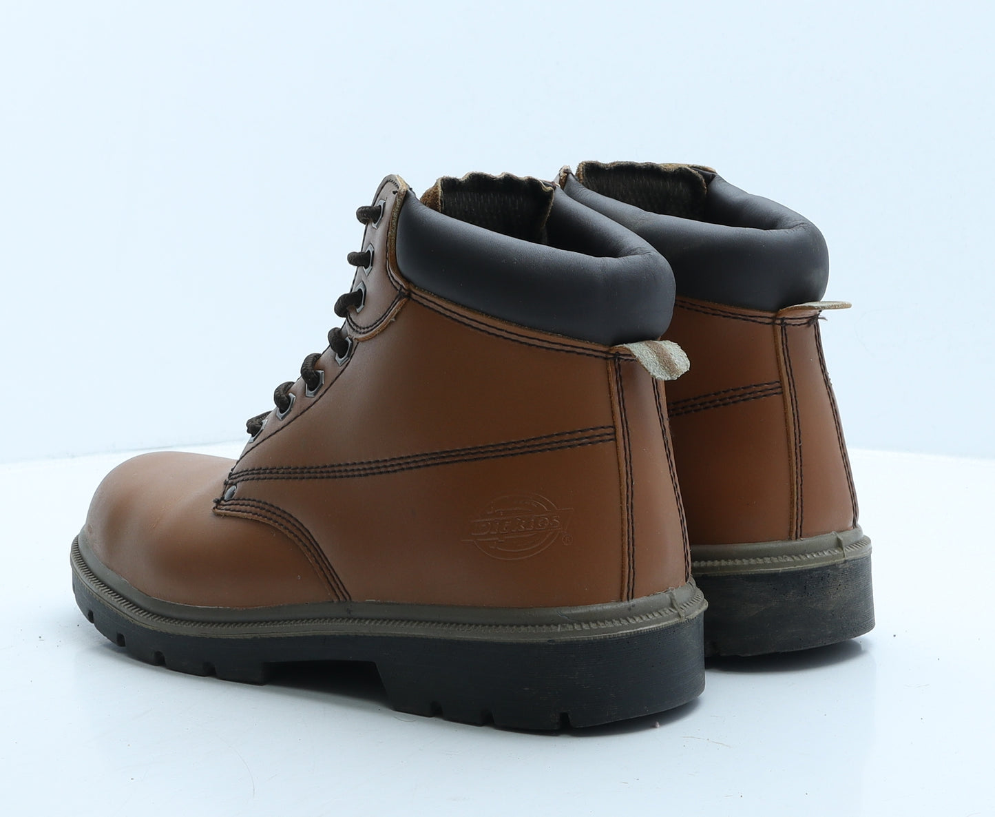 Dickies Mens Brown Leather Combat Boot UK 9 43 - Work Wear