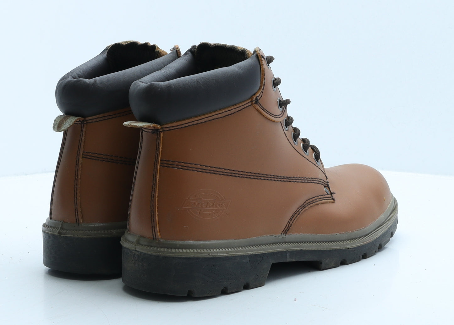 Dickies Mens Brown Leather Combat Boot UK 9 43 - Work Wear