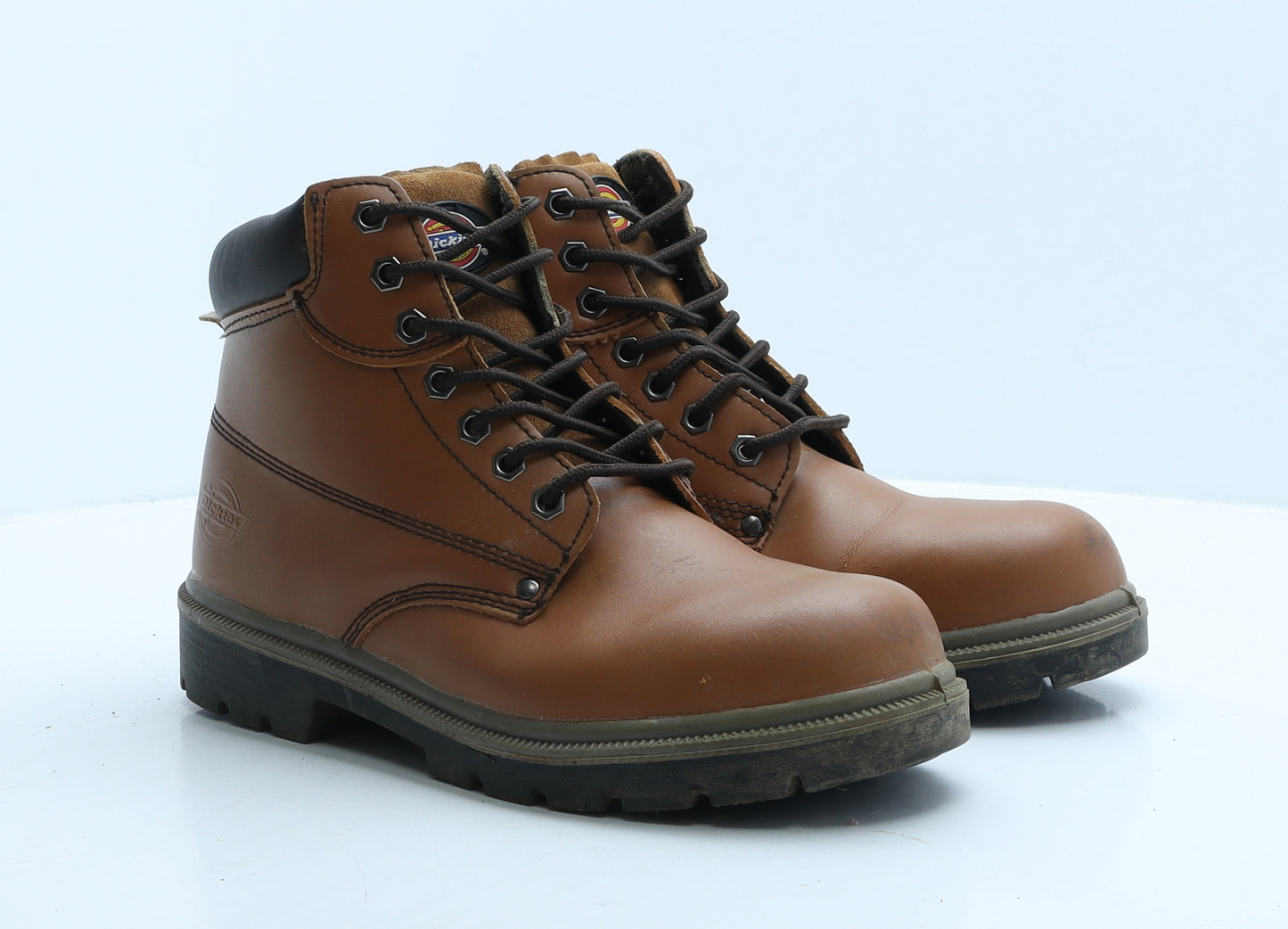 Dickies Mens Brown Leather Combat Boot UK 9 43 - Work Wear