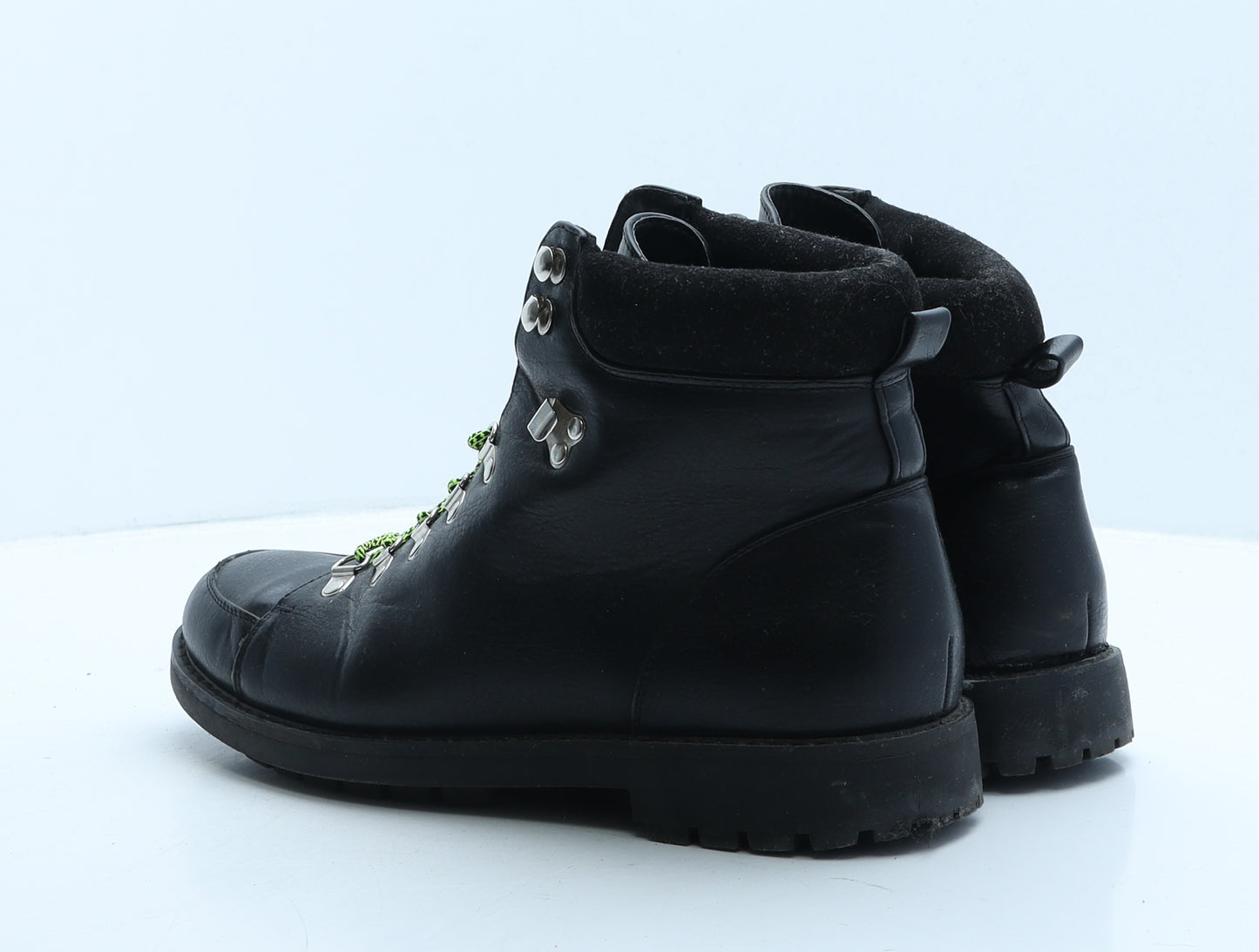 Truffle Man Mens Black Leather Combat Boot UK 8 42