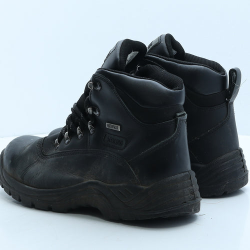 Sterling Mens Black Leather Combat Boot UK 8 - Work Wear