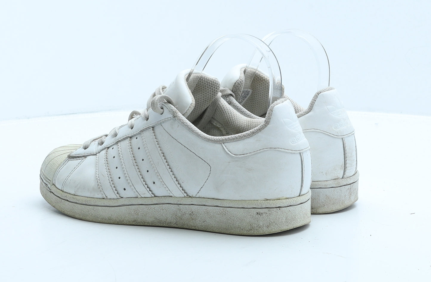 adidas Girls White Leather Trainer UK 3.5 36