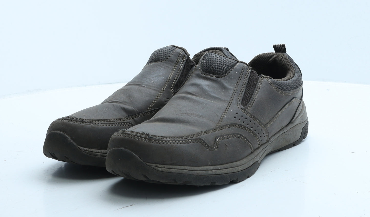 F&F Mens Brown Leather Loafer Casual UK 11 45