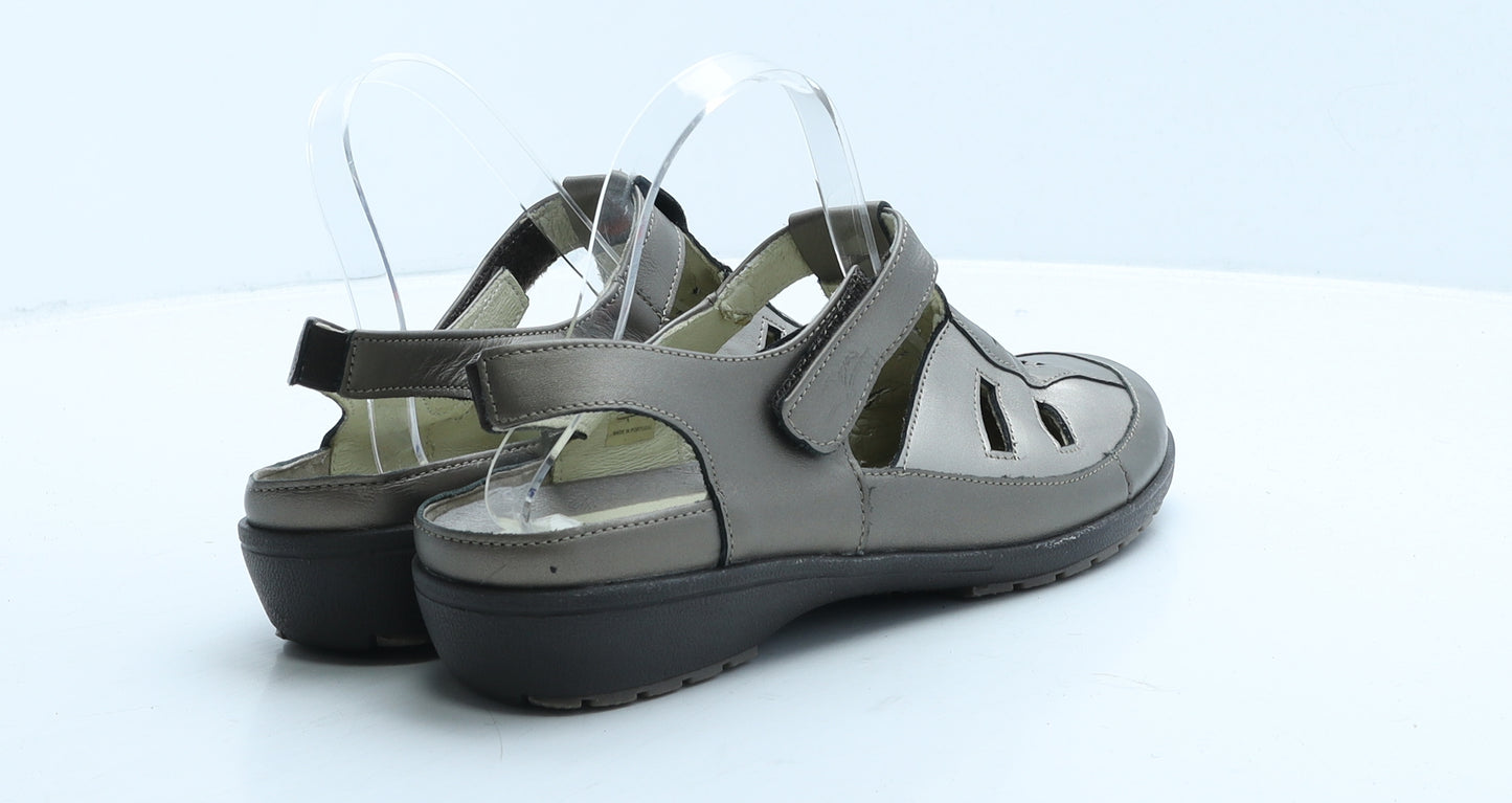 Suave Womens Brown Leather Slingback Sandal UK 8 41