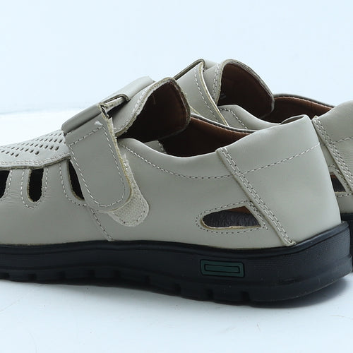 Fashion XIUXIAN Mens Beige Leather Loafer Casual UK 8 41