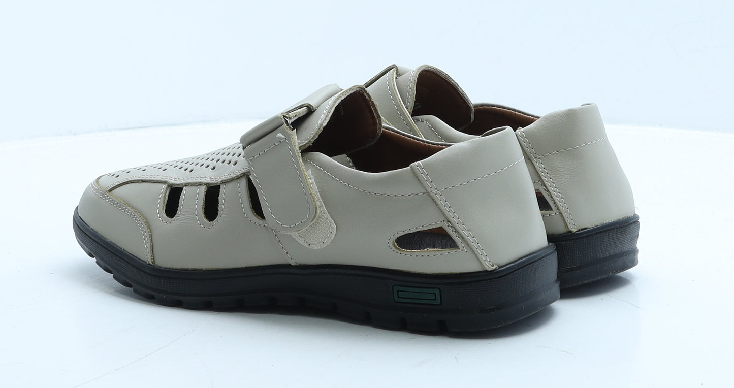 Fashion XIUXIAN Mens Beige Leather Loafer Casual UK 8 41