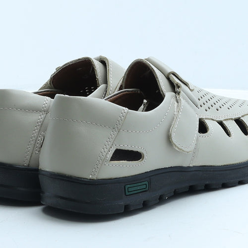 Fashion XIUXIAN Mens Beige Leather Loafer Casual UK 8 41