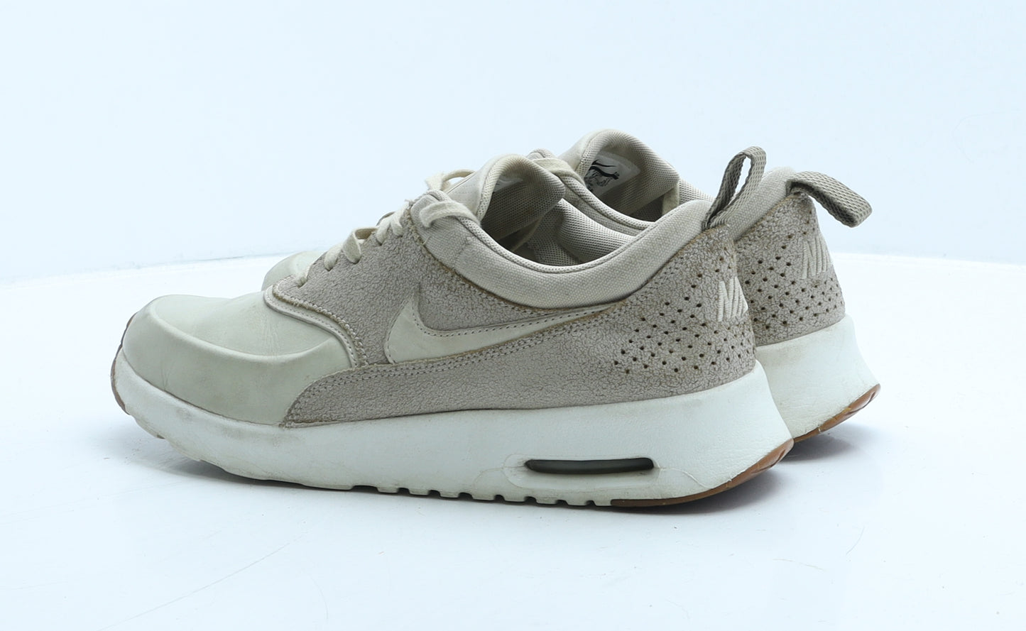 Nike Womens Beige Colourblock Leather Trainer UK 7 41 - Nike Air Max Thea
