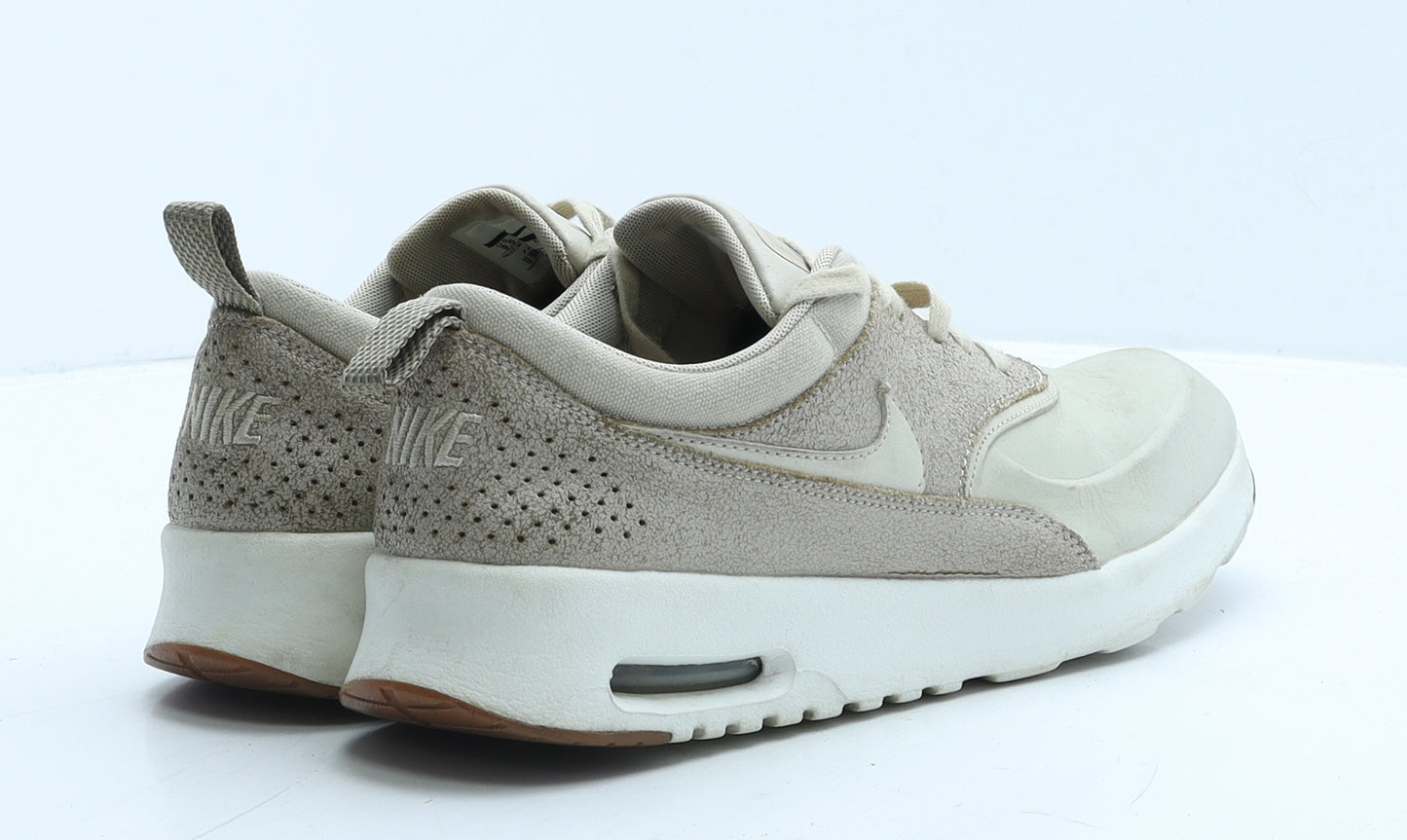 Nike Womens Beige Colourblock Leather Trainer UK 7 41 - Nike Air Max Thea