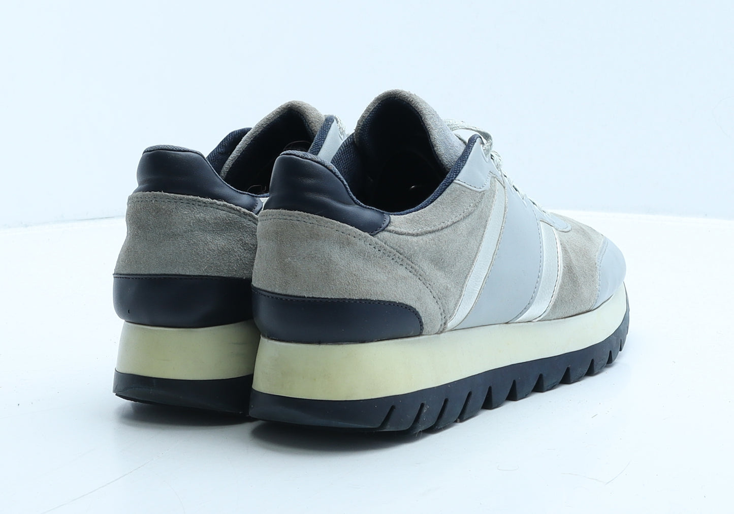 Zara Womens Grey Colourblock Suede Trainer Casual UK 6 39