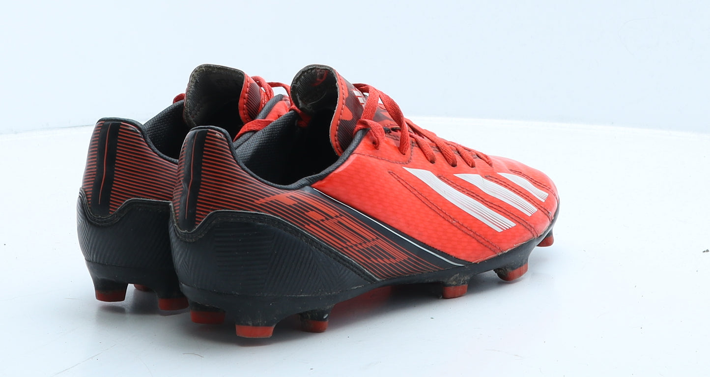 adidas Boys Red Geometric Leather Trainer UK 5 38 - Football boots f10