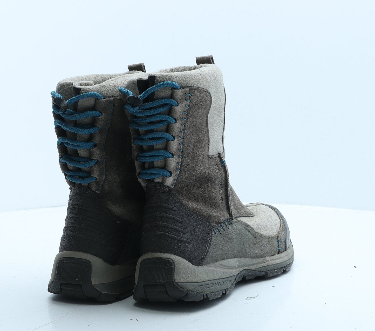 Columbia Womens Grey Colourblock Leather Snow Boot Boot UK 6.5 39.5