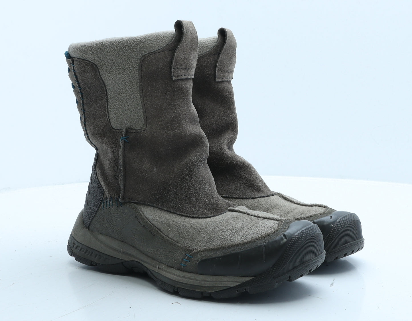 Columbia Womens Grey Colourblock Leather Snow Boot Boot UK 6.5 39.5