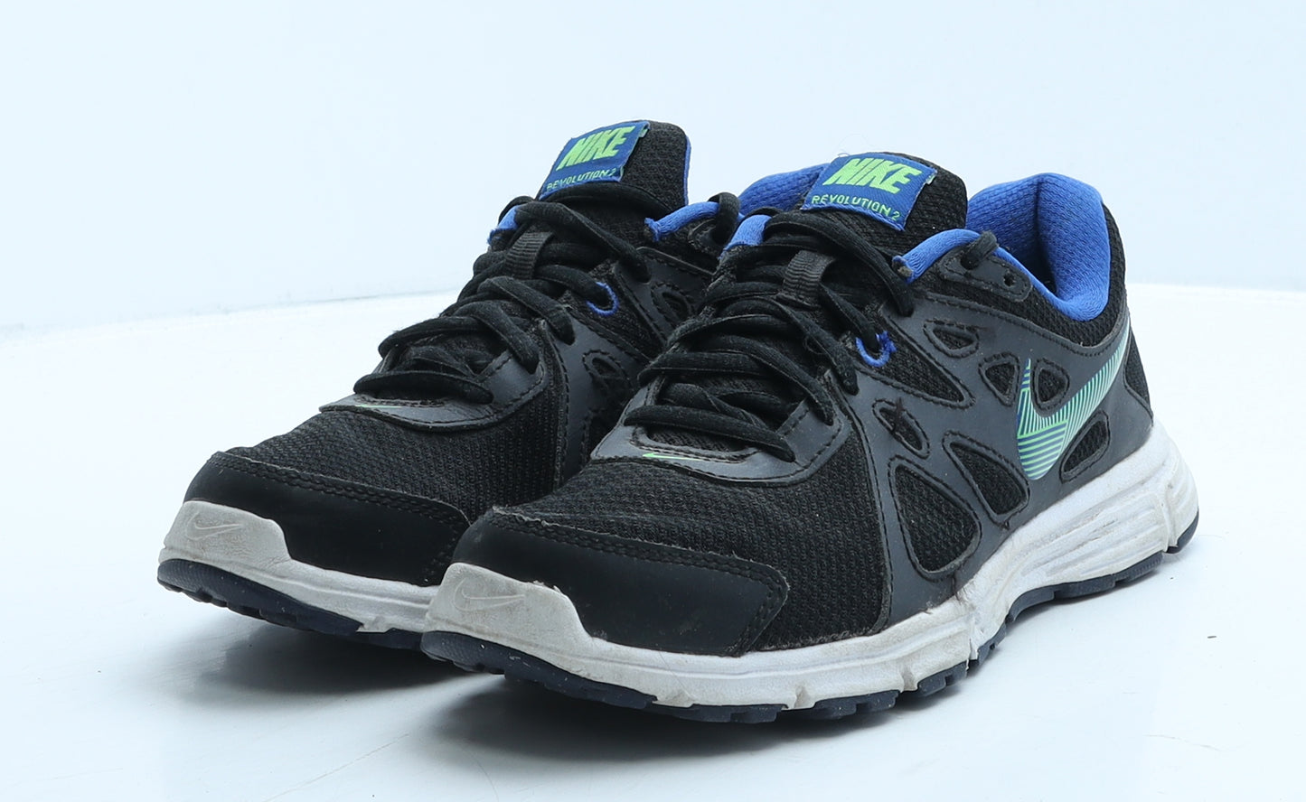 Nike Womens Black Geometric Polyester Trainer UK 5 38 - Nike Revolution