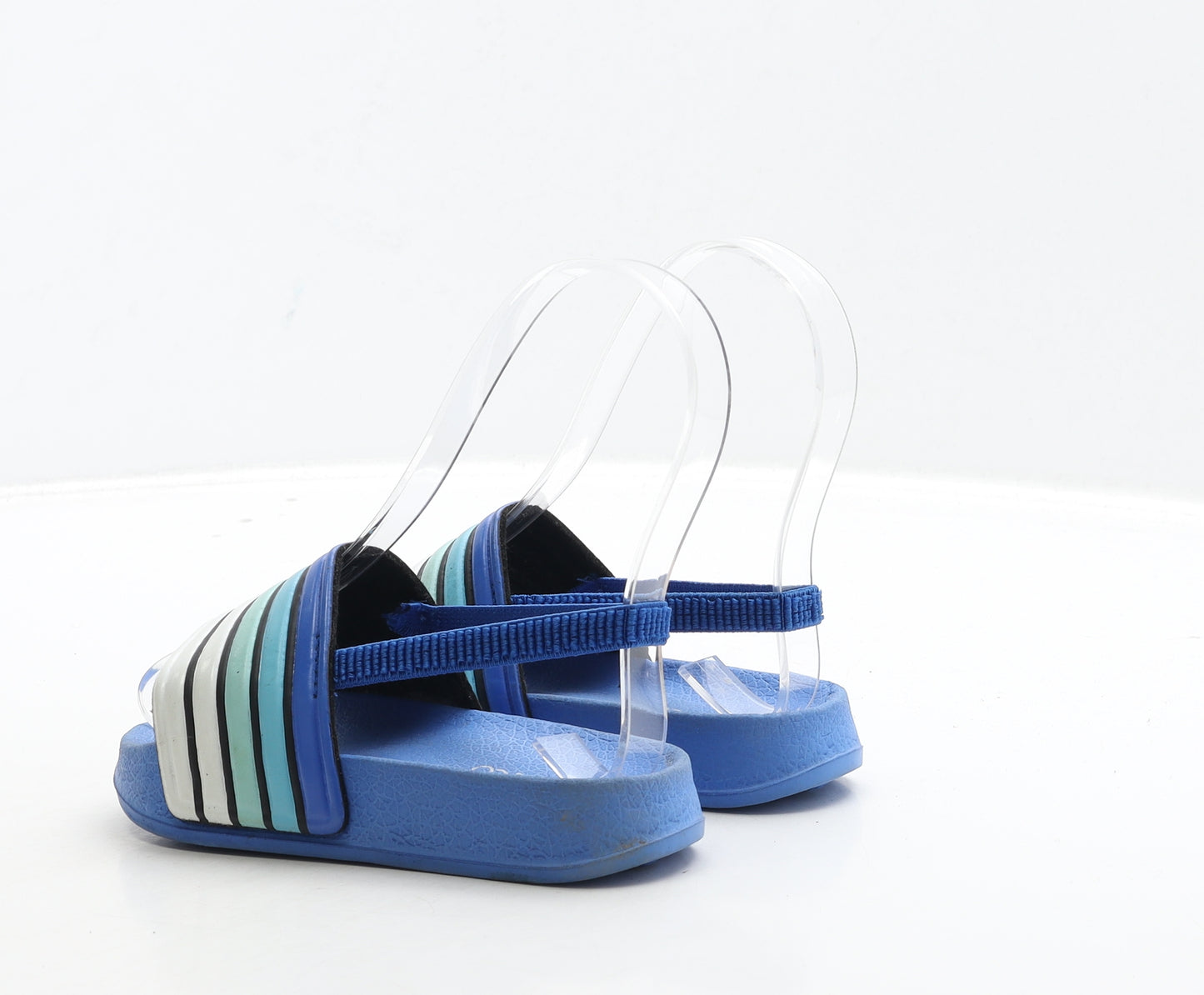 Pep&CO Boys Blue Striped Rubber Slip On Sandal UK 8 26