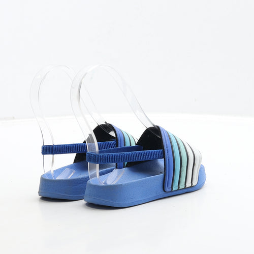 Pep&CO Boys Blue Striped Rubber Slip On Sandal UK 8 26