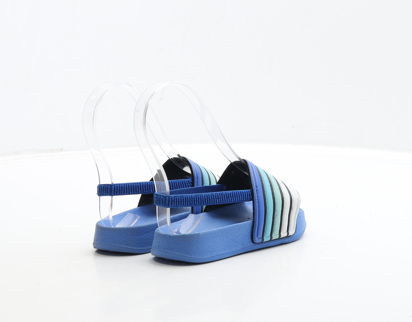 Pep&CO Boys Blue Striped Rubber Slip On Sandal UK 8 26