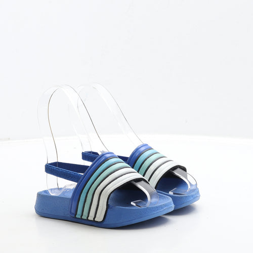 Pep&CO Boys Blue Striped Rubber Slip On Sandal UK 8 26