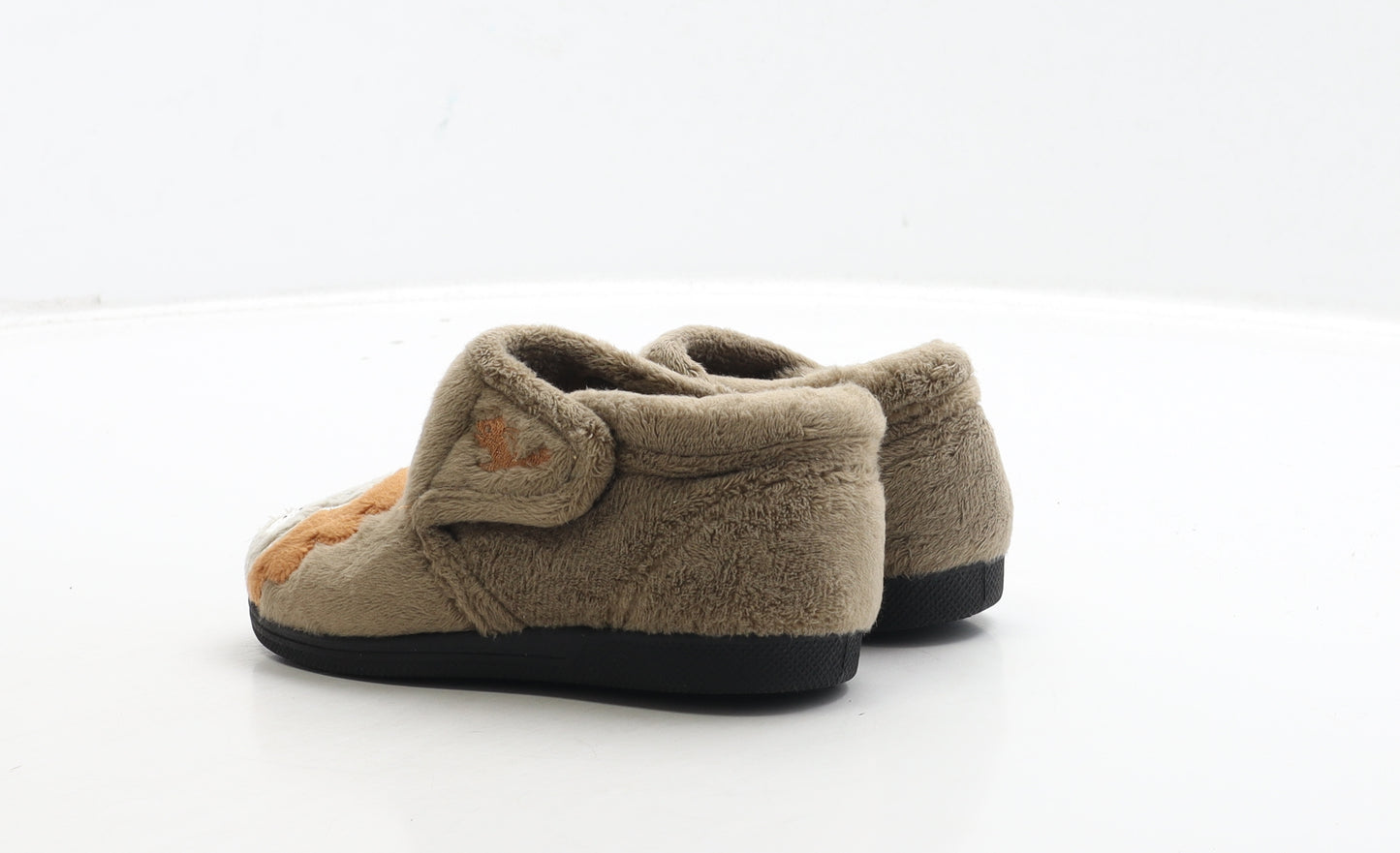 Chipmunks Boys Brown Polyester Bootie Slipper UK 8 - Lion Detail
