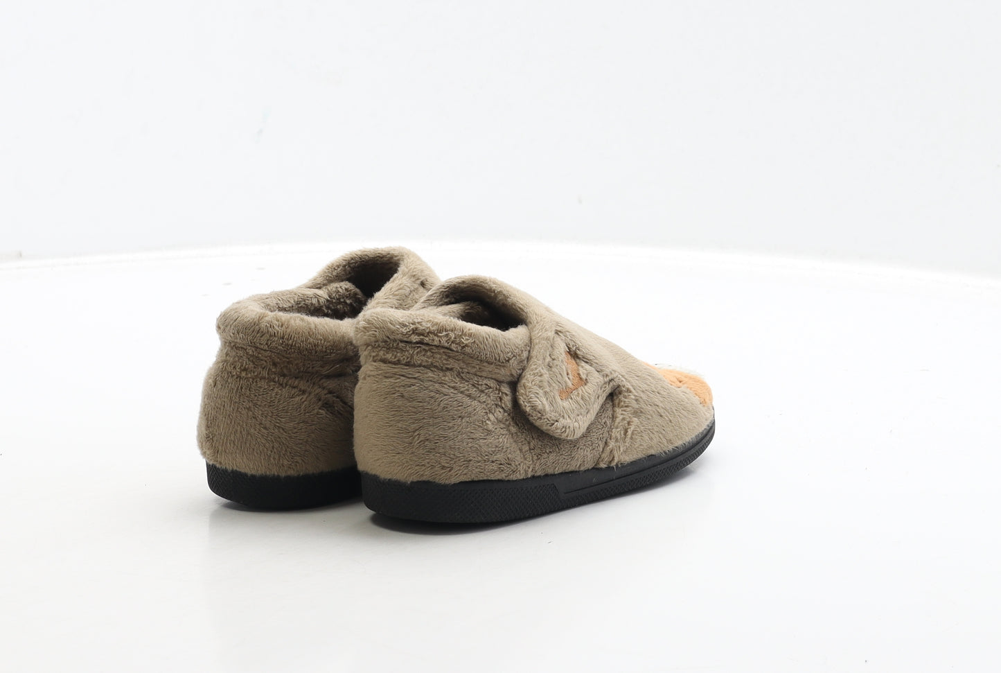 Chipmunks Boys Brown Polyester Bootie Slipper UK 8 - Lion Detail