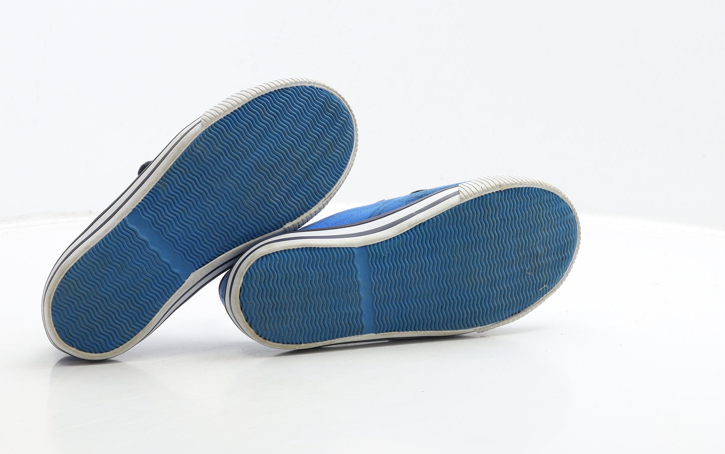 George Boys Blue Fabric Trainer UK 1 33 - Spiderman