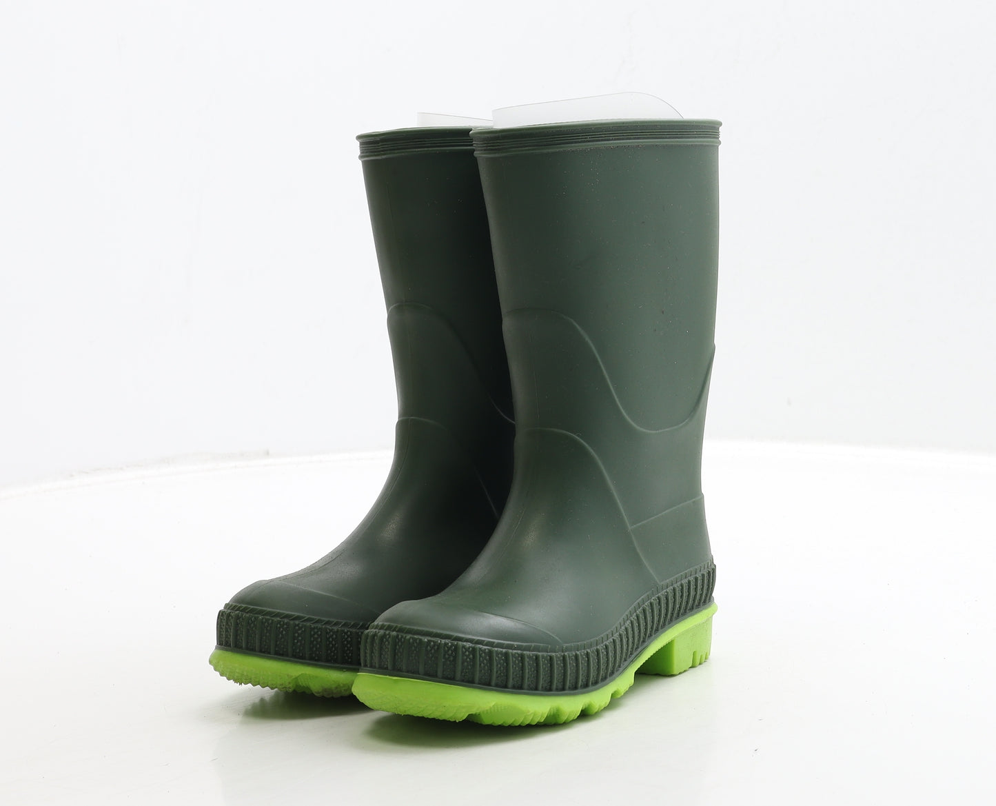 Preworn Boys Green Rubber Wellies Boot UK 8