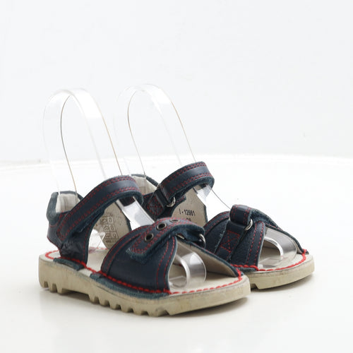 Kickers Girls Black Leather Strappy Sandal UK 8 26