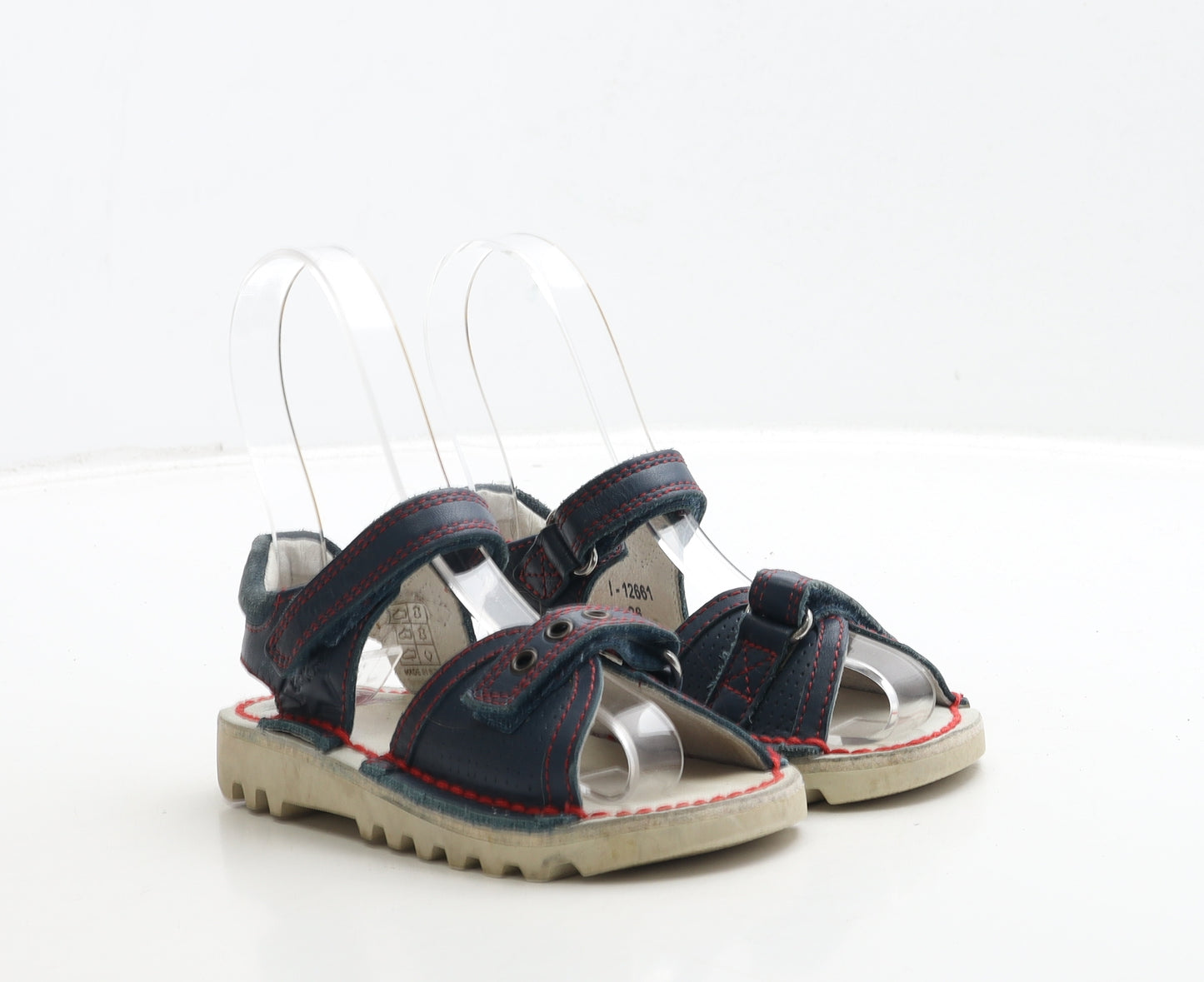 Kickers Girls Black Leather Strappy Sandal UK 8 26