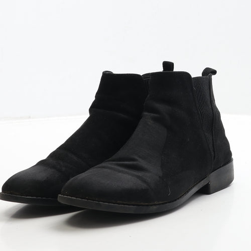 Primark Womens Black Suede Chelsea Boot UK 4 37