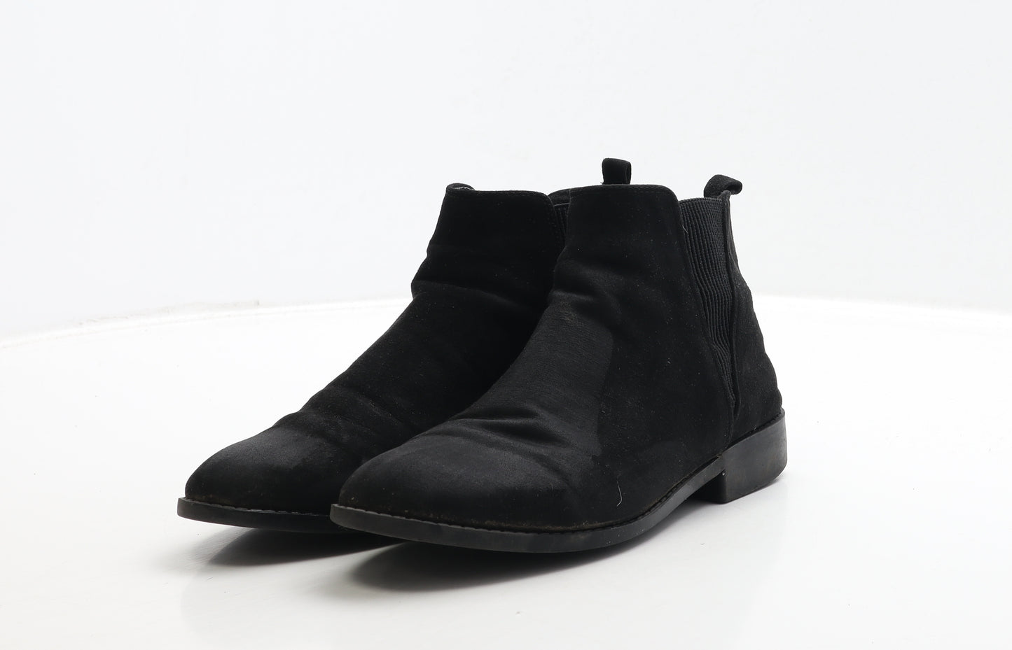 Primark Womens Black Suede Chelsea Boot UK 4 37