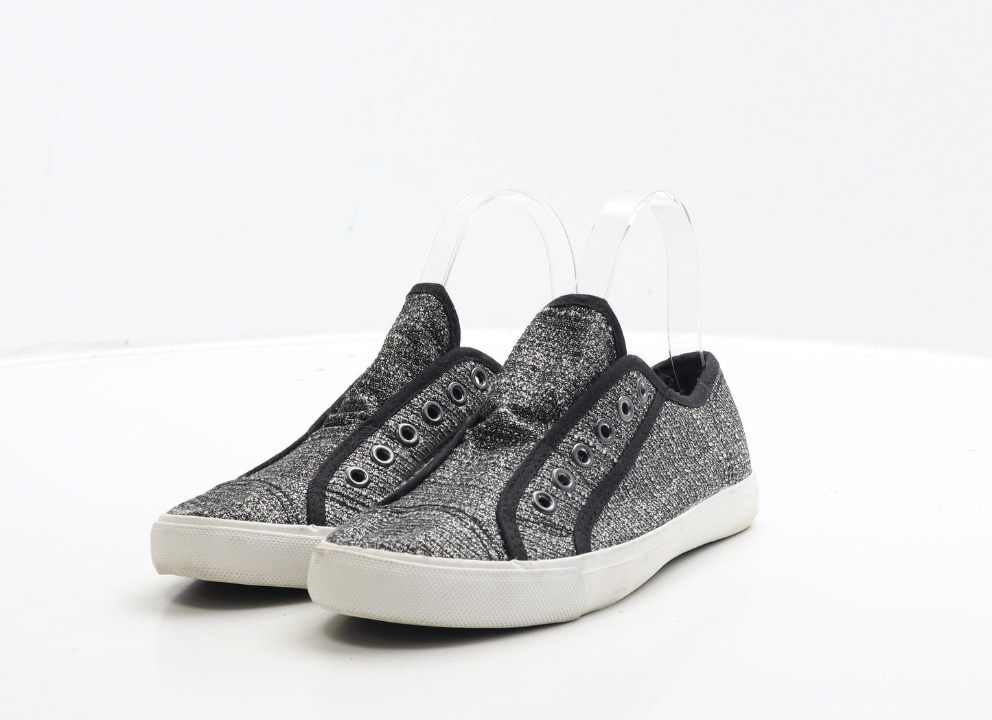 New Look Womens Silver Polyester Trainer UK 4 37