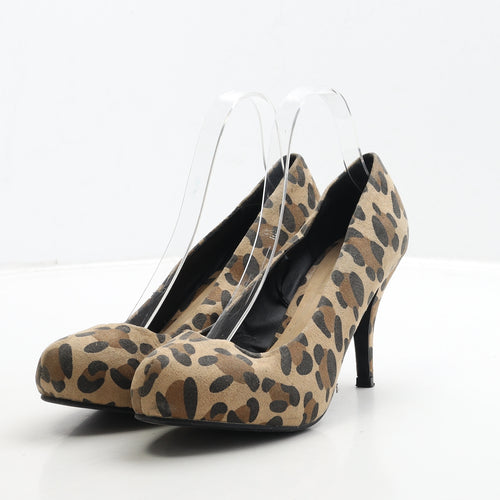 Atmosphere Womens Brown Animal Print Polyester Court Heel UK 6 39
