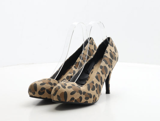 Atmosphere Womens Brown Animal Print Polyester Court Heel UK 6 39