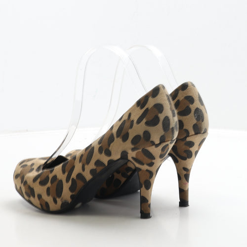 Atmosphere Womens Brown Animal Print Polyester Court Heel UK 6 39