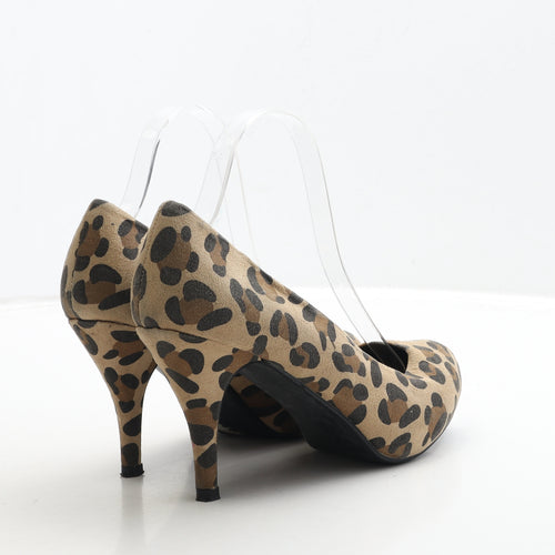 Atmosphere Womens Brown Animal Print Polyester Court Heel UK 6 39