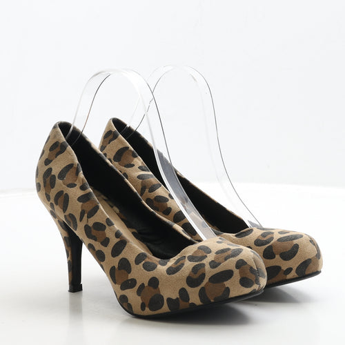 Atmosphere Womens Brown Animal Print Polyester Court Heel UK 6 39