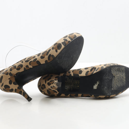 Atmosphere Womens Brown Animal Print Polyester Court Heel UK 6 39