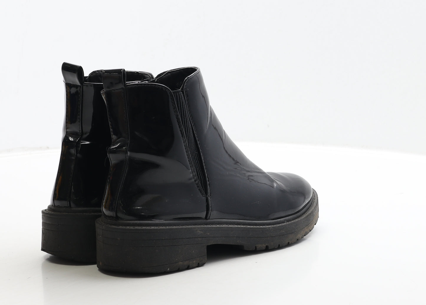 New Look Girls Black PVC Chelsea Boot UK 3 36