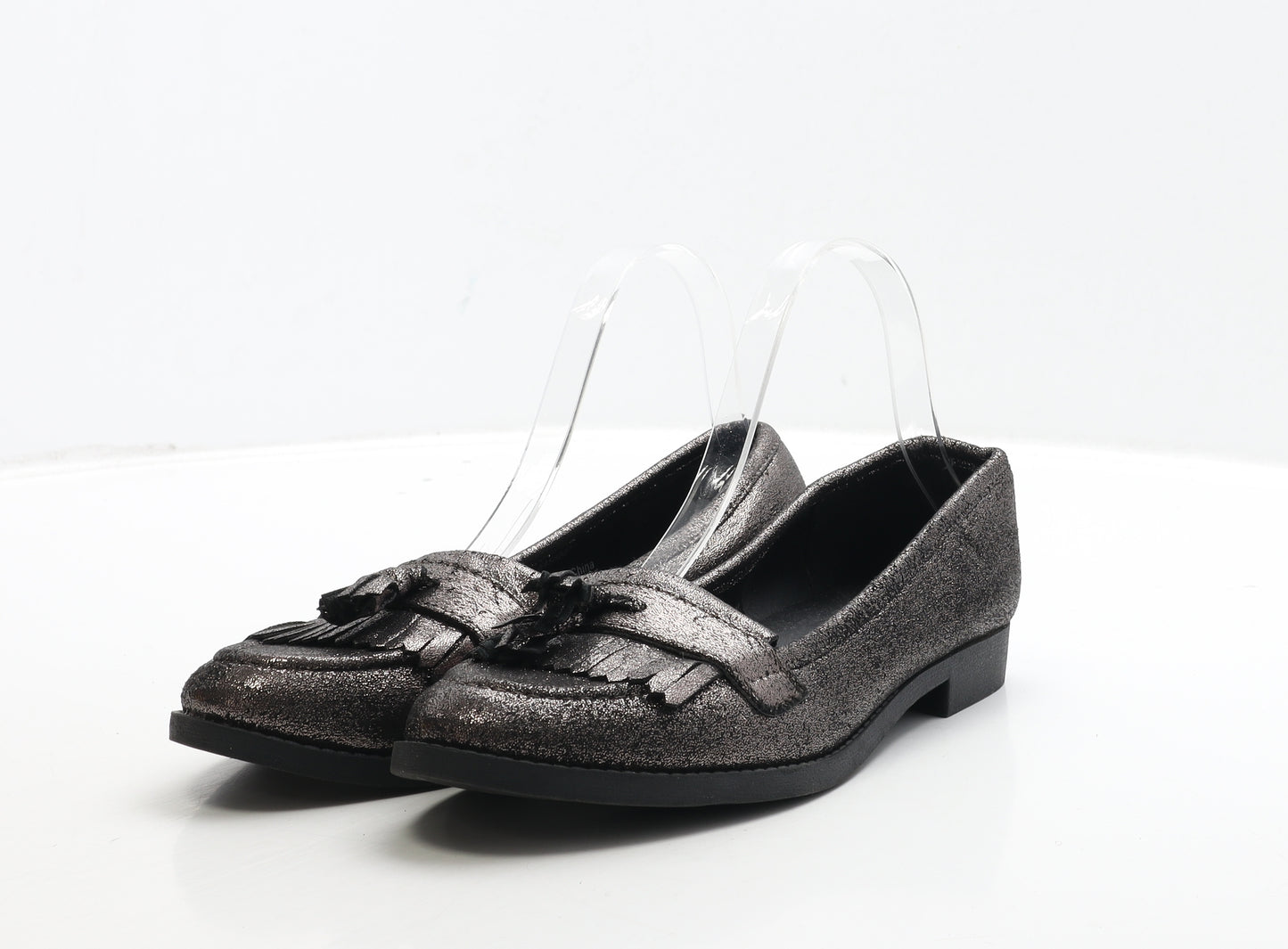 New Look Womens Gold Leather Loafer Casual UK 6 39