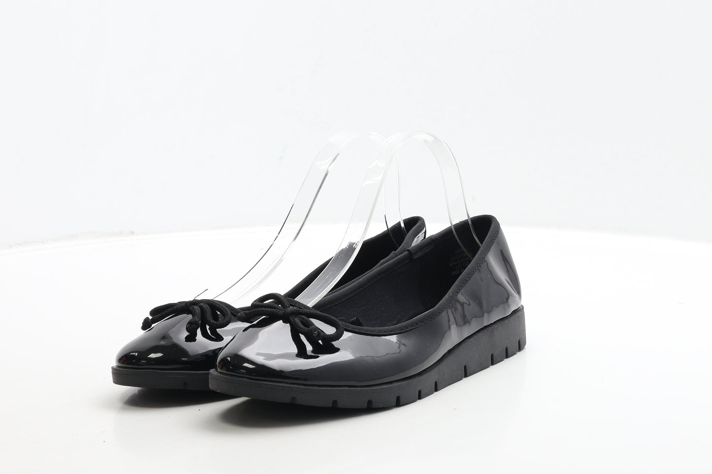 Soleflex Womens Black PVC Ballet Flat UK 5 38