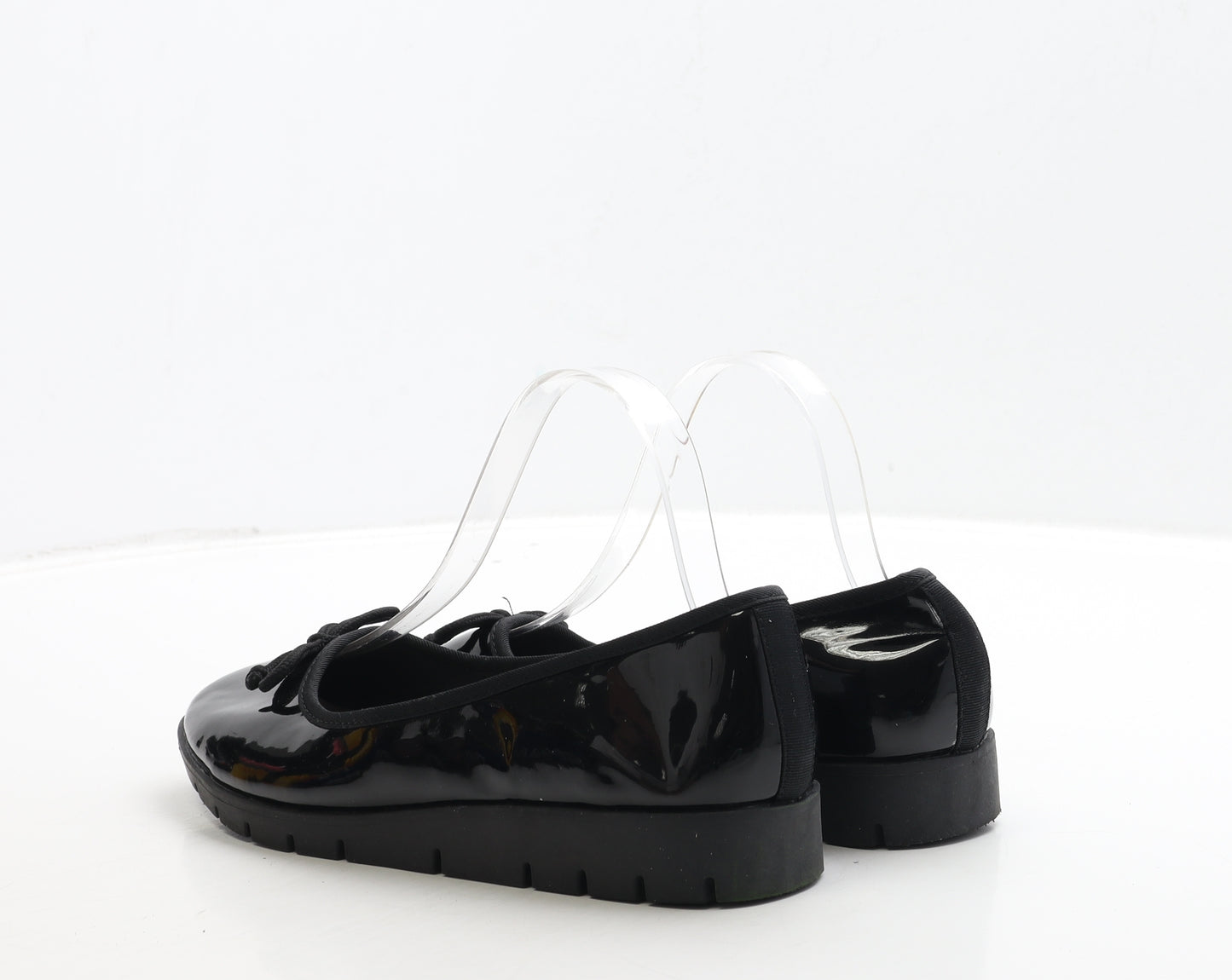 Soleflex Womens Black PVC Ballet Flat UK 5 38