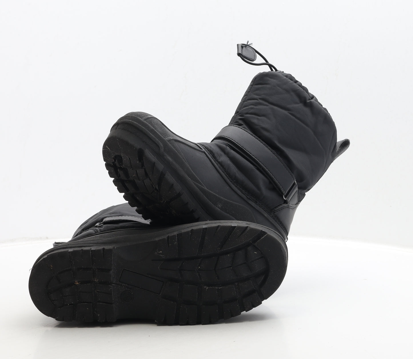 Polar Womens Black Polyester Snow Boot Boot UK 6 39 - Hoop & Loop