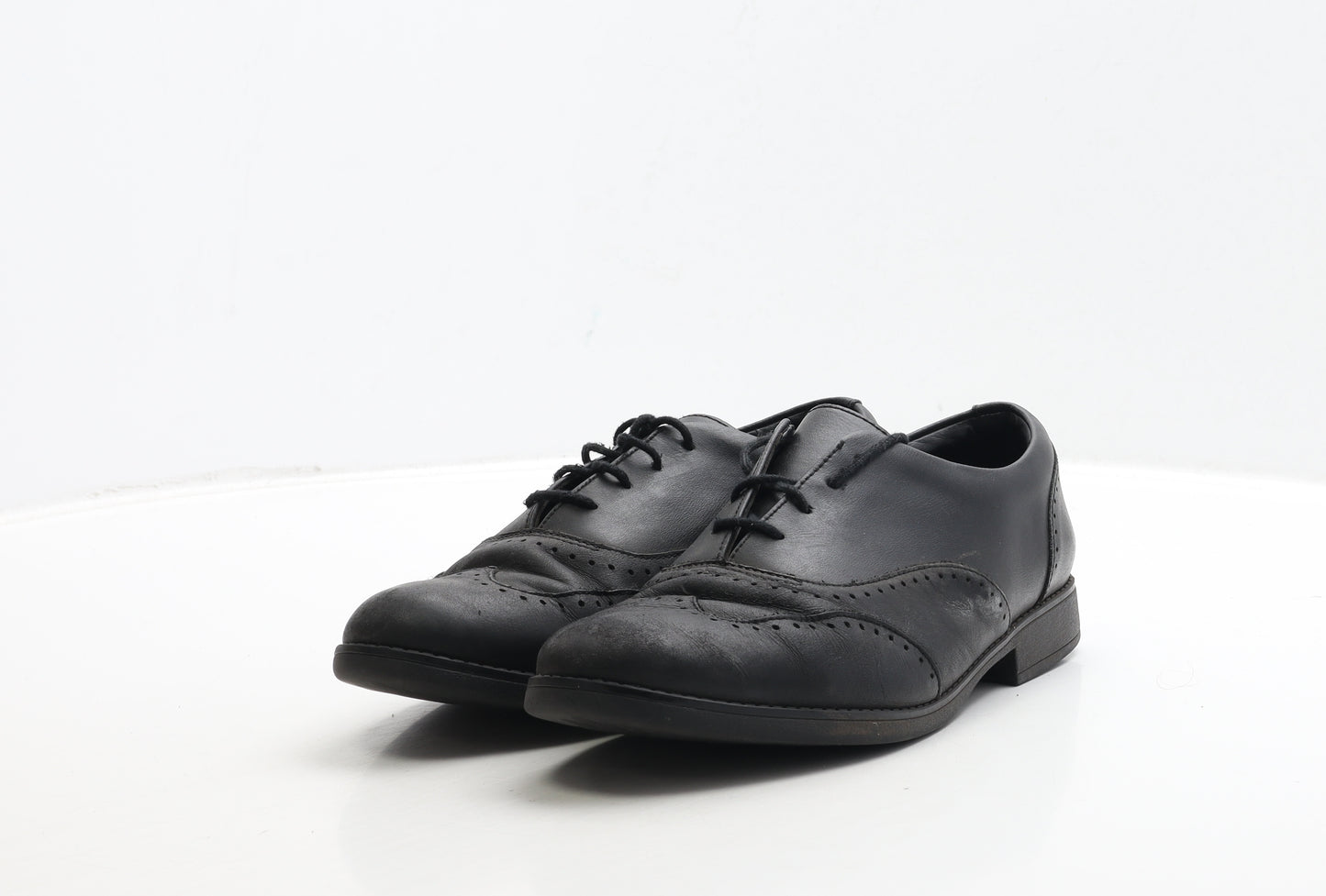 Clarks Womens Black Leather Oxford Casual UK 7