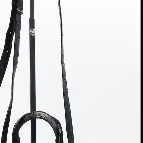 Primark Womens Black Geometric PVC Crossbody Size Small Zip