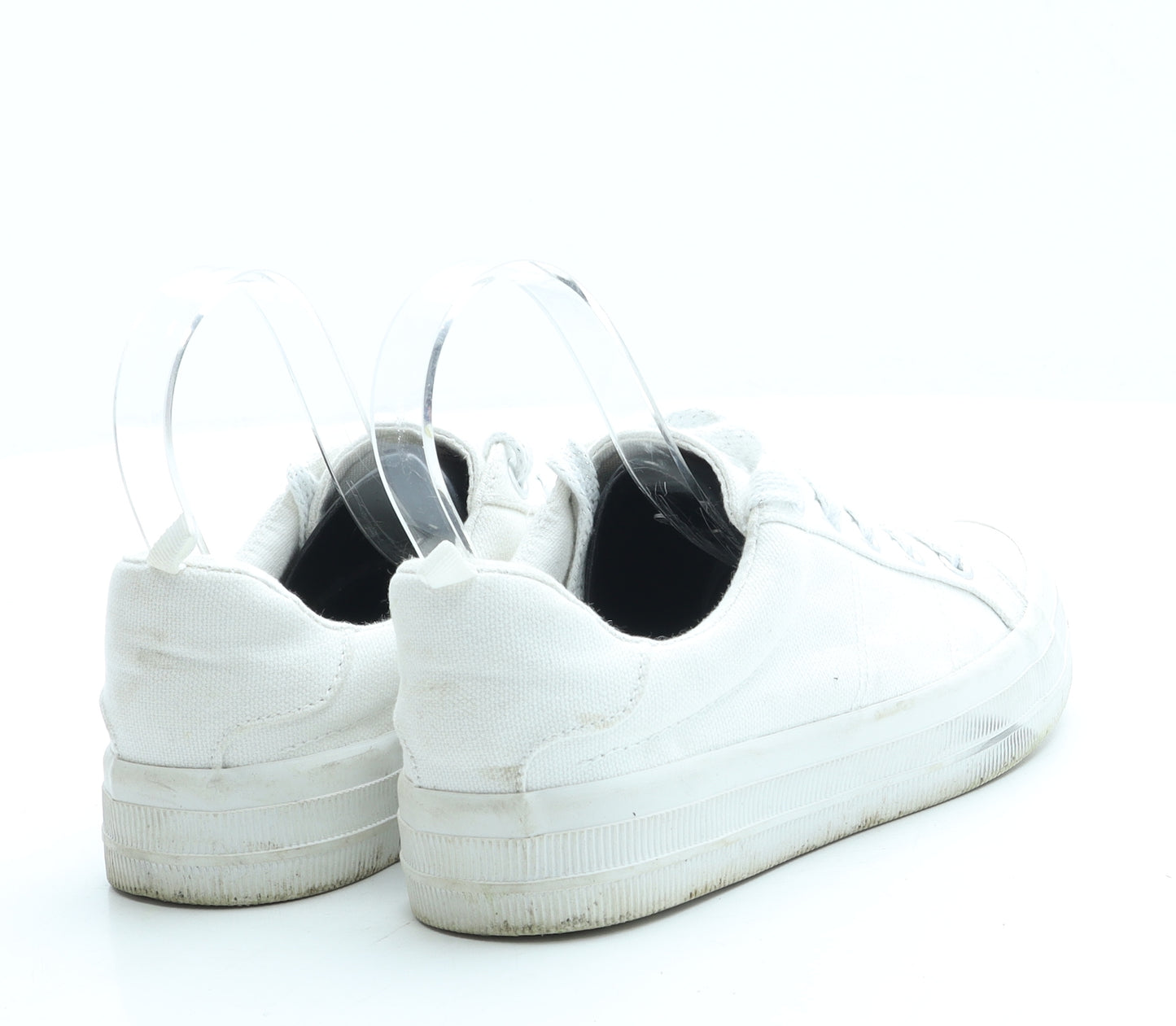 H&M Womens White Fabric Trainer UK 3 35