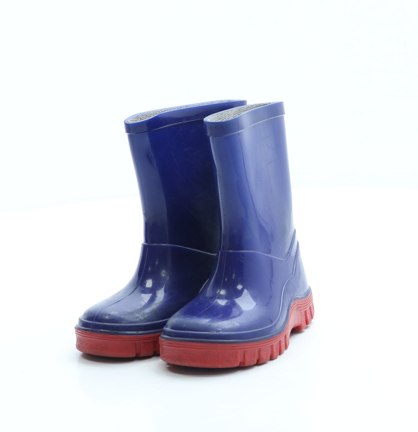 Preworn Boys Blue Rubber Wellies Boot UK 4